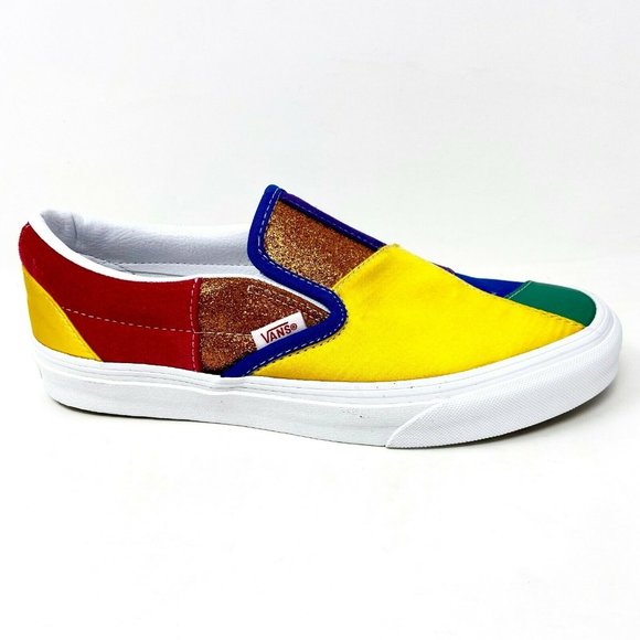 Vans Shoes - Vans Classic Slip On (Pride) Patchwork True White LGBTQ Womens Shoes
